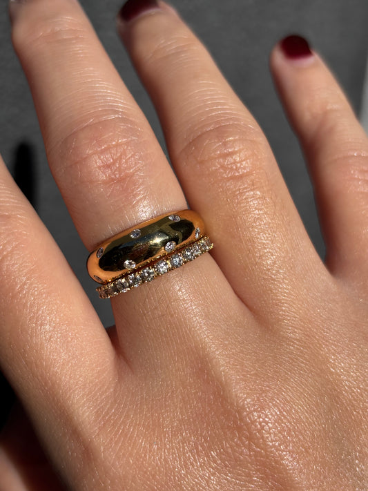 18k Vintage Diamond Stack